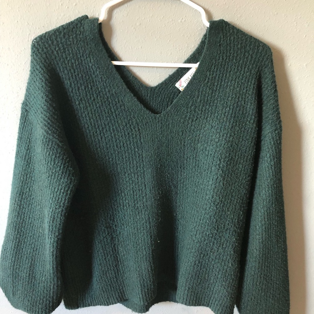 green sweater size medium